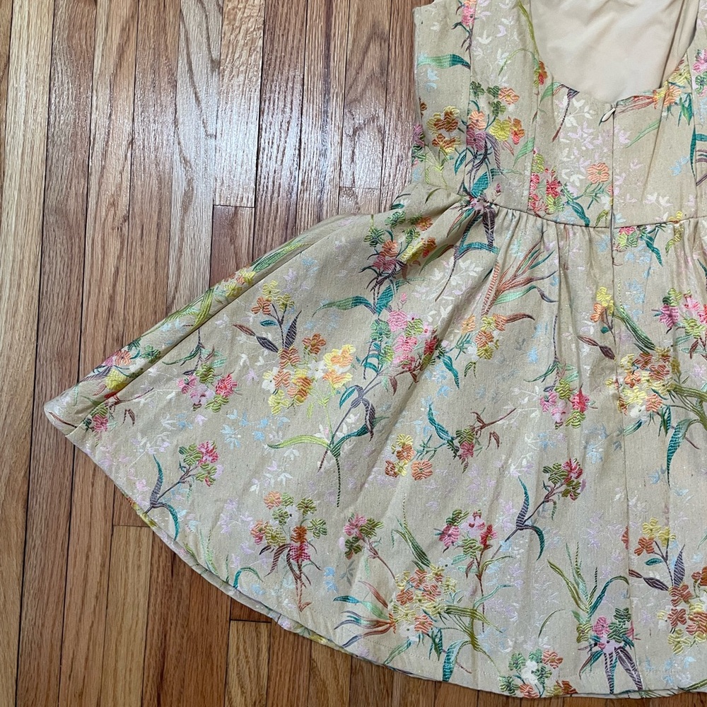 CIDER Floral Tapestry Mini Dress - Picture 12 of 14